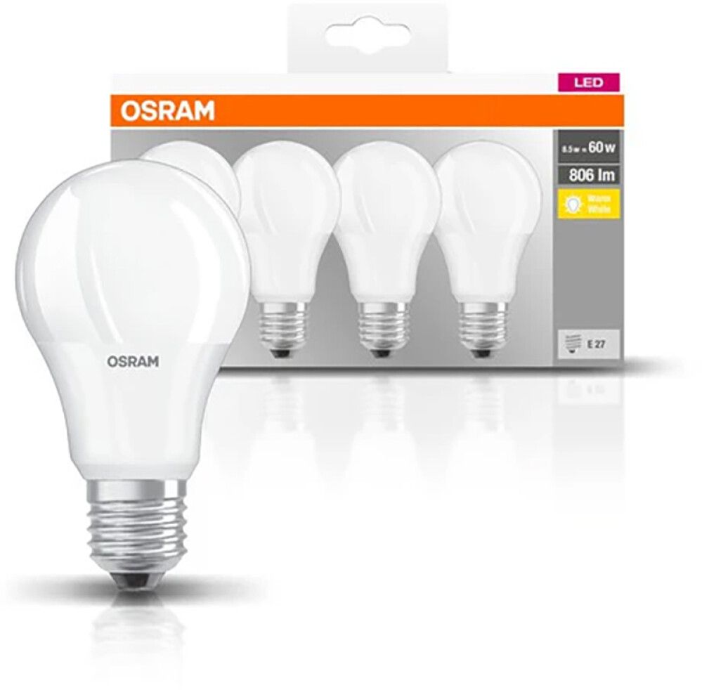 Led-Lamppu Osram Base CLA60 8,5W 2700K FR E27 4KPL