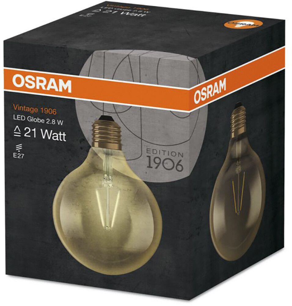 Led Vintage Osram 1906 GLOBE 2,8W E27 2400K FIL GOLD 21