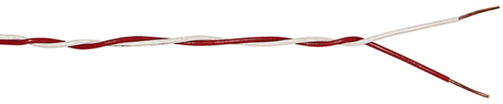 Ovikellon kaapeli YK 2x0,6 mm 20 m punavalkoinen