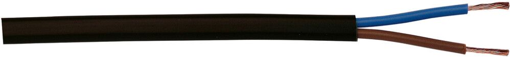 Muovikaapeli Kabelexpress H03VV-F 2x0,75 mm² musta (per metri)