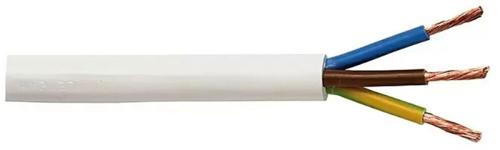 Muovikaapeli Kabelexpress H03VV-F 3x0,75 mm² valkoinen (per metri)