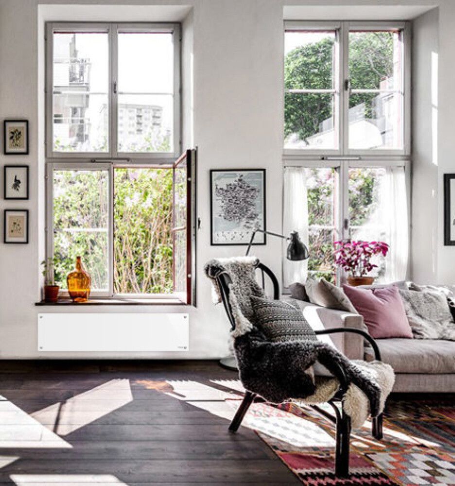 Lasilämmitin Termo ECO 900 W valkoinen 100 x 4,9 x 25 cm