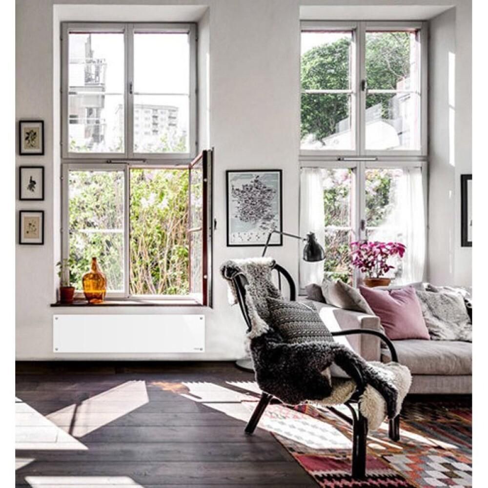 Lasilämmitin Termo ECO 900 W valkoinen 100 x 4,9 x 25 cm