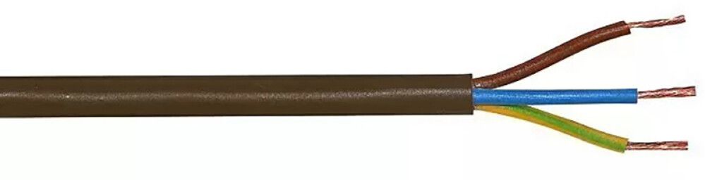 Muovikaapeli Kabelexpress H03VV-F 3x0,75 mm² ruskea 5 m