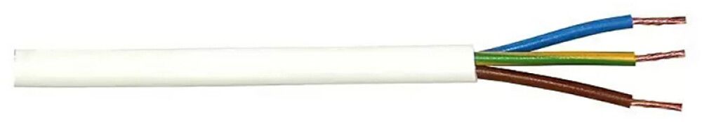 Muovikaapeli Kabelexpress H05VV-F 3x1,0 mm² valkoinen 20 m