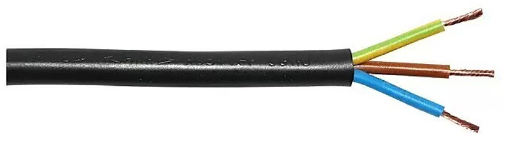 Muovikaapeli Kabelexpress H05VV-F 3x1,5 mm² musta 5 m