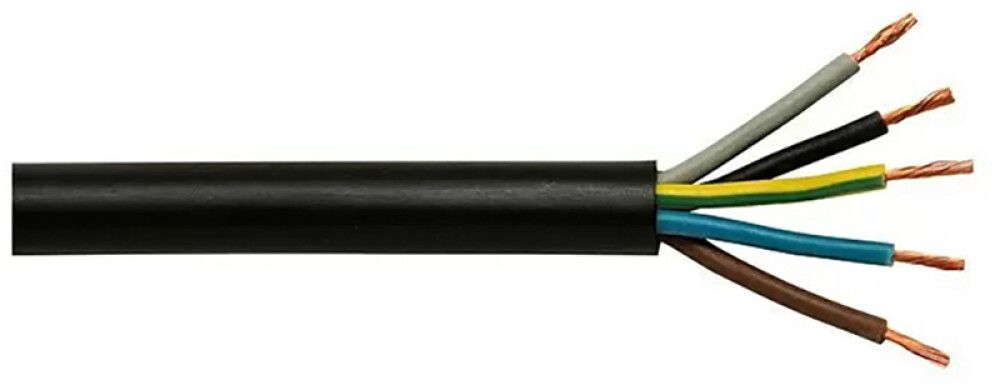Kumikaapeli Kabelexpress H07RN-F 5 x 1,5 mm² musta (per metri)