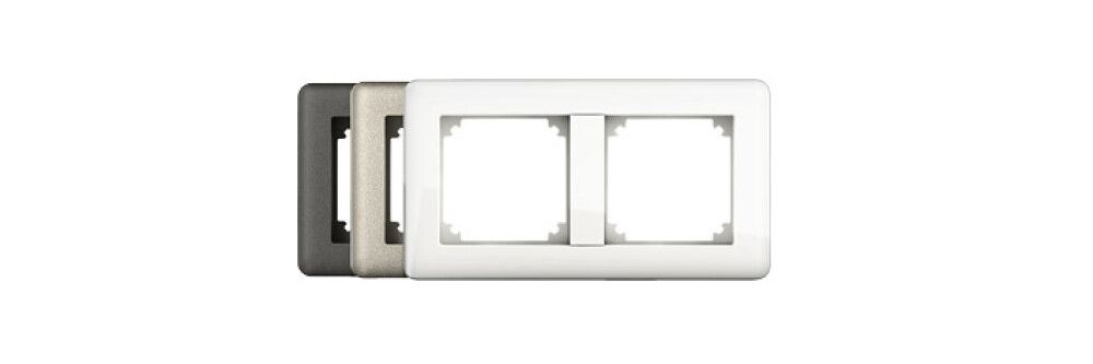 Kehys Schneider Electric Exxact 2-osainen valkoinen