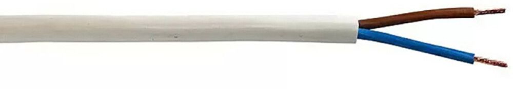 Muovikaapeli Kabelexpress H03VVH2-F 2x0,75 mm² valkoinen (per metri)