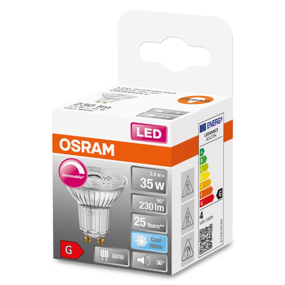 Osram Led Superstar Par 16 50 36 D Valkoinen