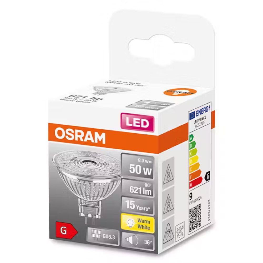 LED-lamppu Osram Star MR16 GU5.3 8 W 2700 K