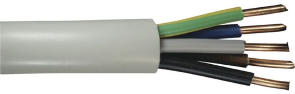 Asennuskaapeli Kabelexpress NYM-J 5x4,0 harmaa (per metri)