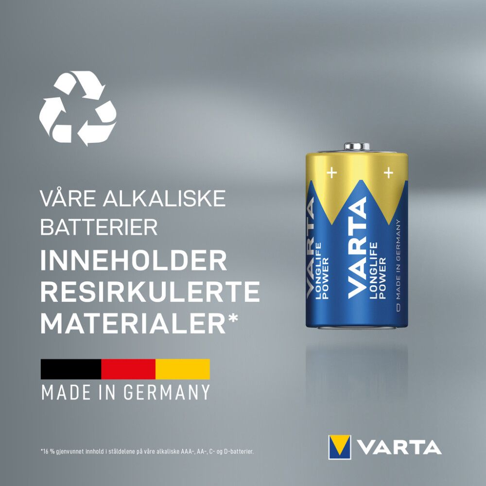 Paristo Varta Longlife Power D 2 kpl/pkt