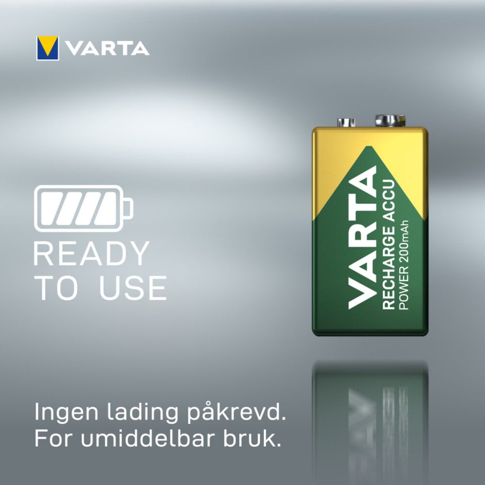 Akkuparisto Varta Recharge Accu Power 9V 200 mAh