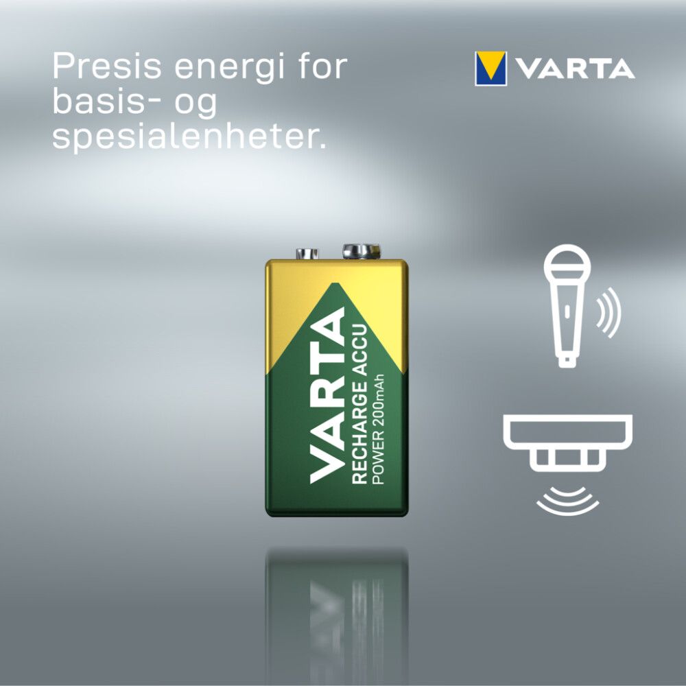 Akkuparisto Varta Recharge Accu Power 9V 200 mAh
