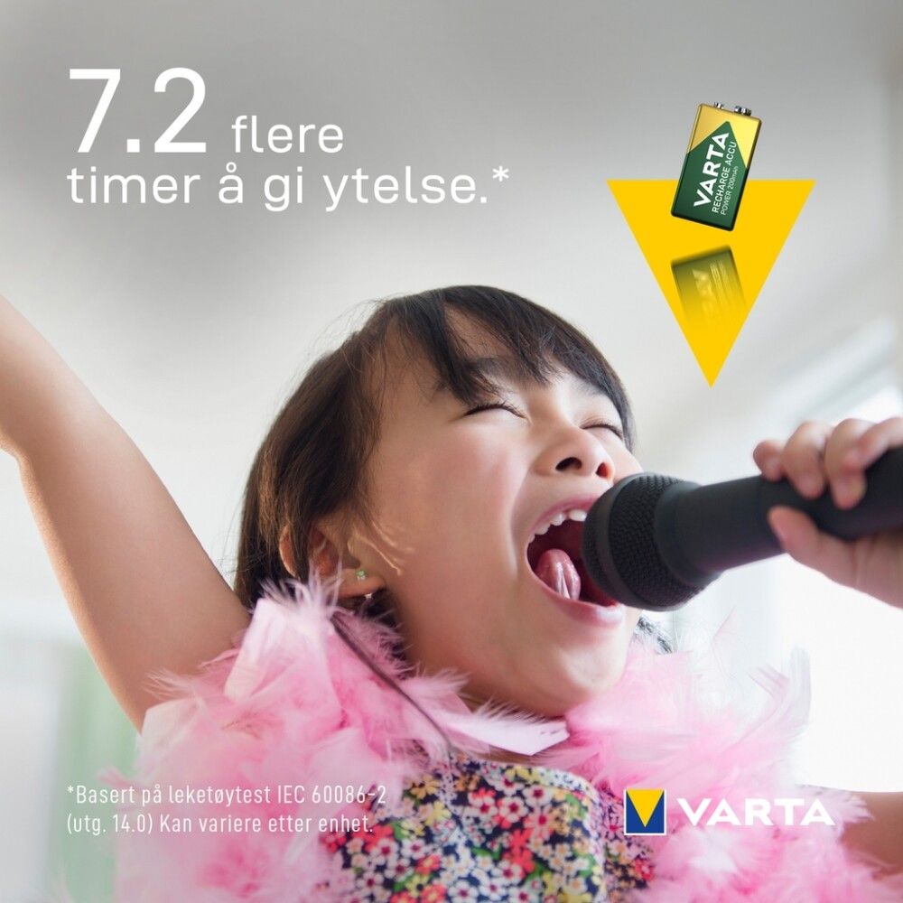 Akkuparisto Varta Recharge Accu Power 9V 200 mAh