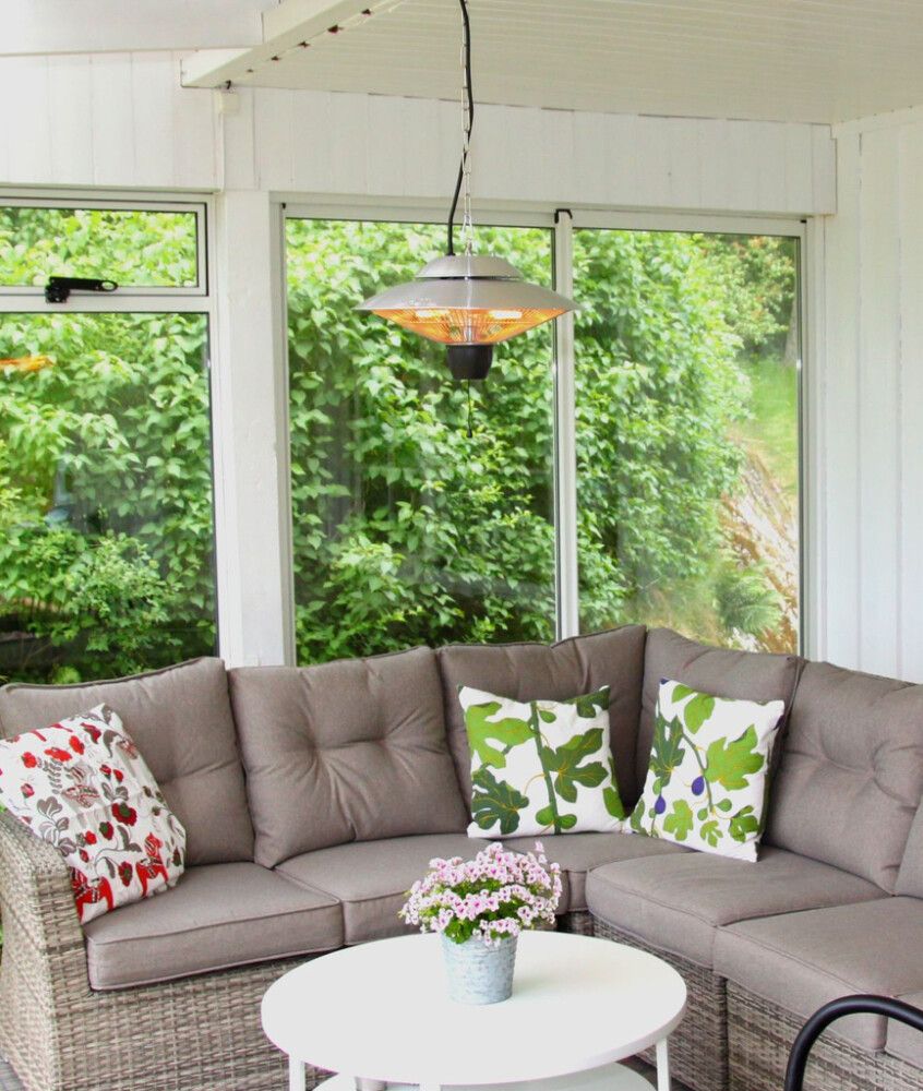 Terassilämmitin ja -valaisin Termo Verona 600-1500 W IP24 teräs