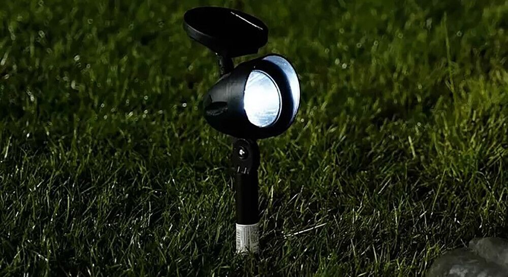 Solarspotti musta maapiikillä LED IP44