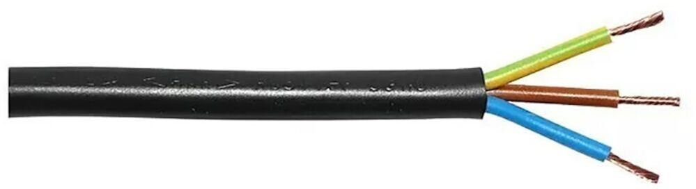 Muovikaapeli Kabelexpress H05VV-F 3x1,0 mm² musta 10 m