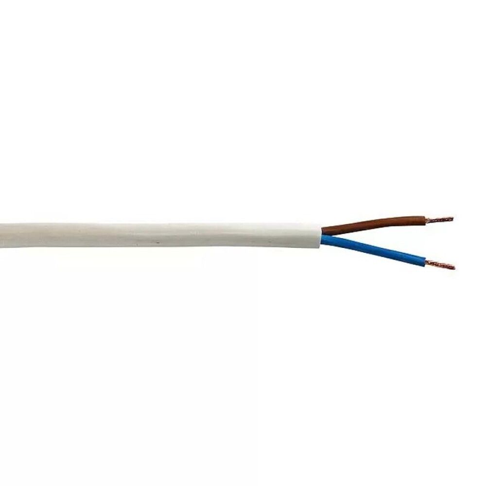 Muovikaapeli Kabelexpress H03VV-F 2x0,75 mm² valkoinen 10 m