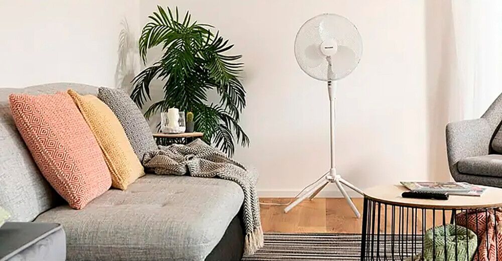 Lattiatuuletin Voltomat Air valkoinen Ø 40 x 125 cm