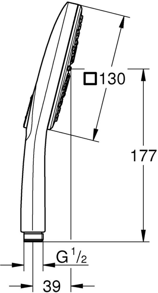 Käsisuihku Vitalio 130 SmartActive Cube