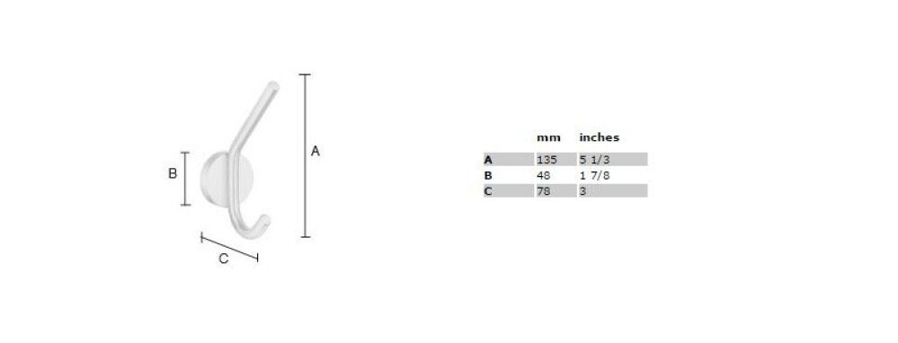 Kylpytakkikoukku Smedbo Home Matta Kromi HS358