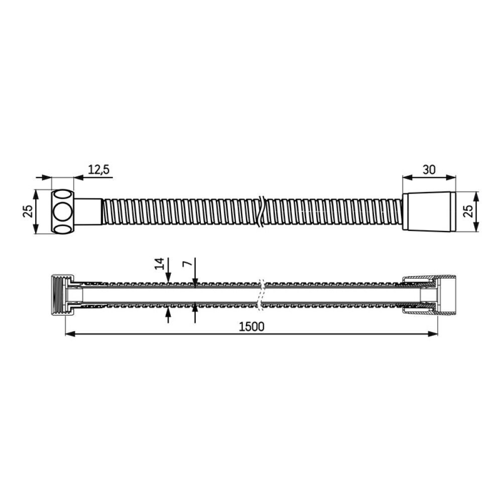 Suihkuletku Camargue Femo 1,5 m