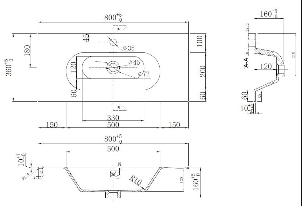 Pesuallas Camargue Ravnholt mattamusta 80 x 36 cm