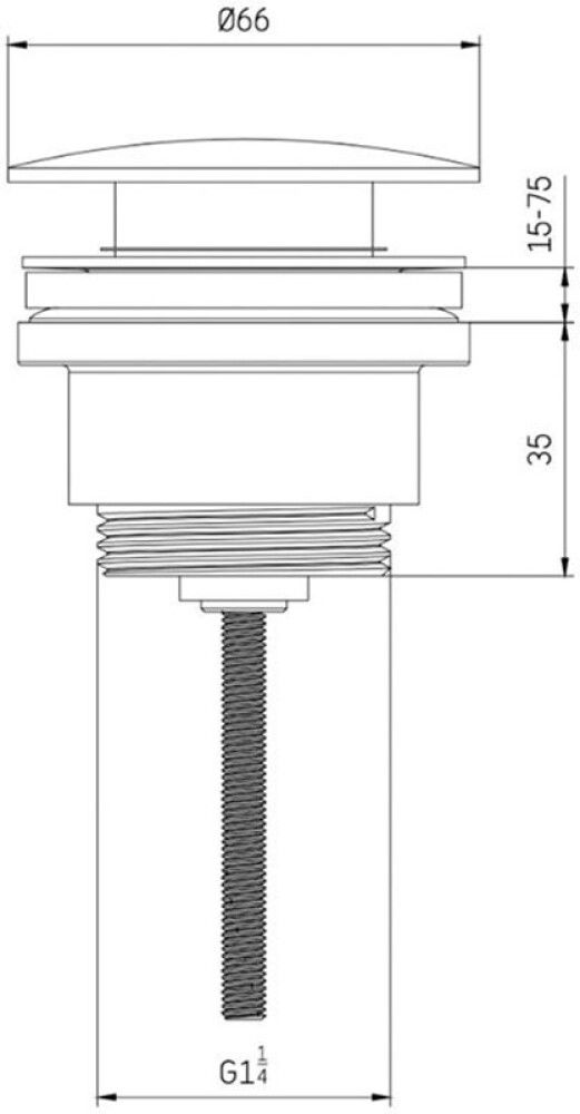 Pohjaventtiili Camargue Hasle Pop-UP matta valkoinen