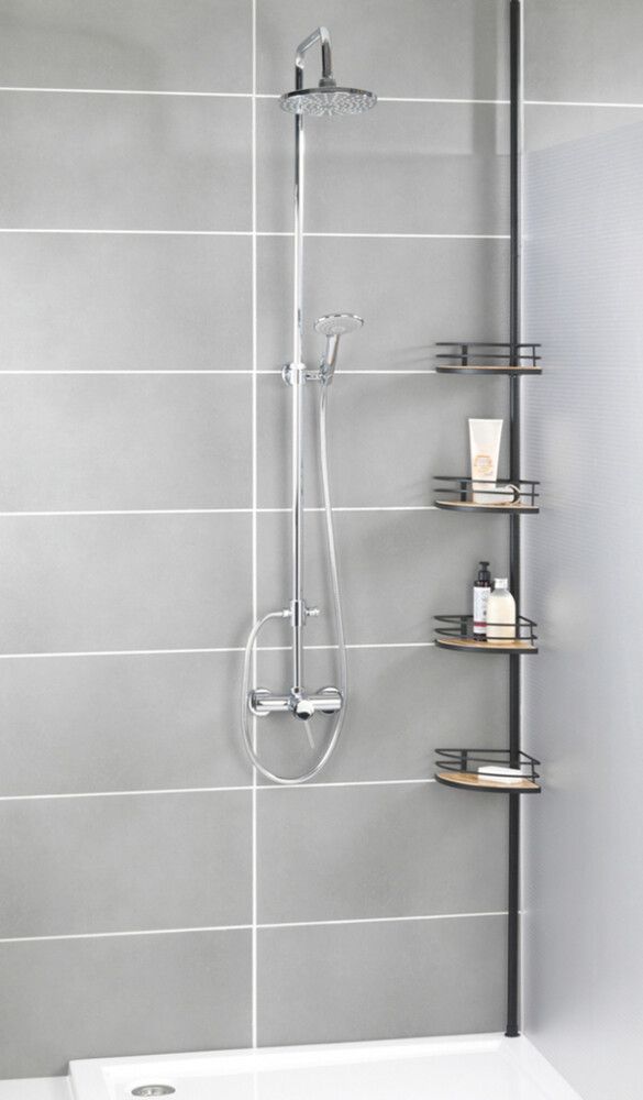 Suihkukulmahylly Dolcedo bambu