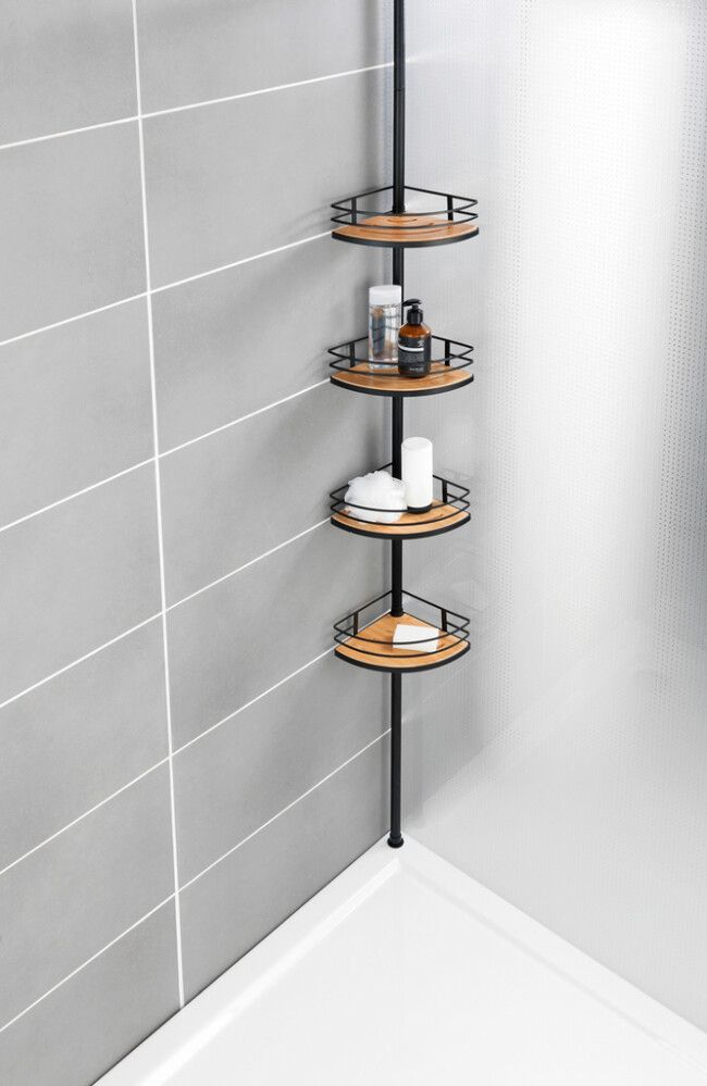 Suihkukulmahylly Dolcedo bambu