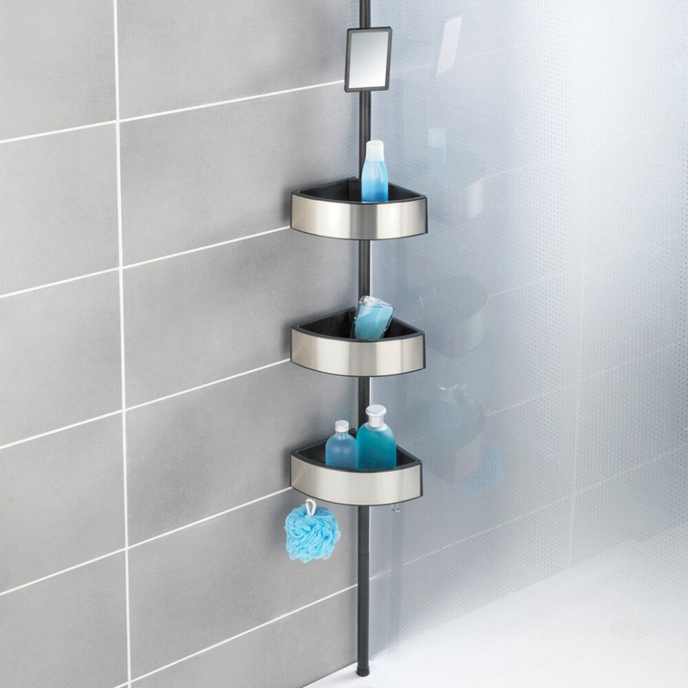 Suihkukulmahylly Wenko Premium Big Black