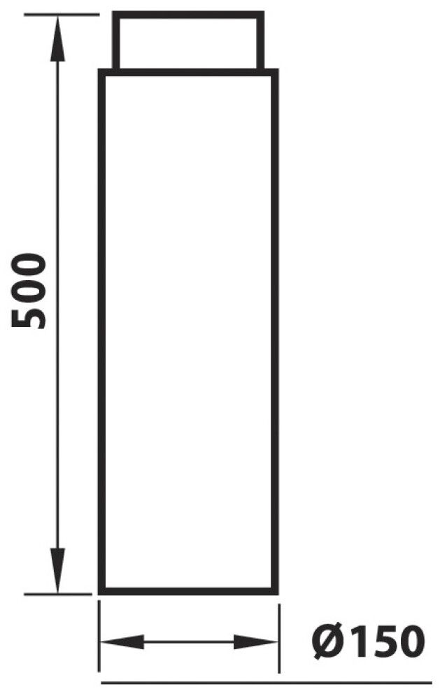 Liitosputki Aduro Musta 500 mm