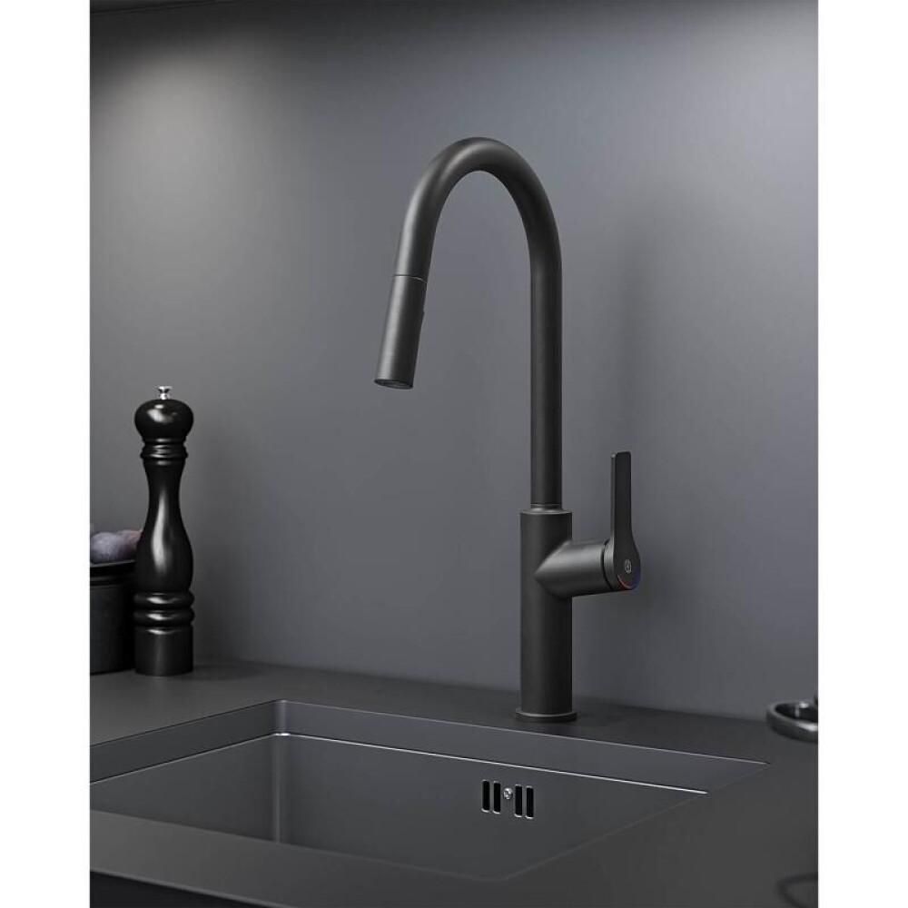 Keittiöhana Gustavsberg Epic Ulosvedettävä mattamusta