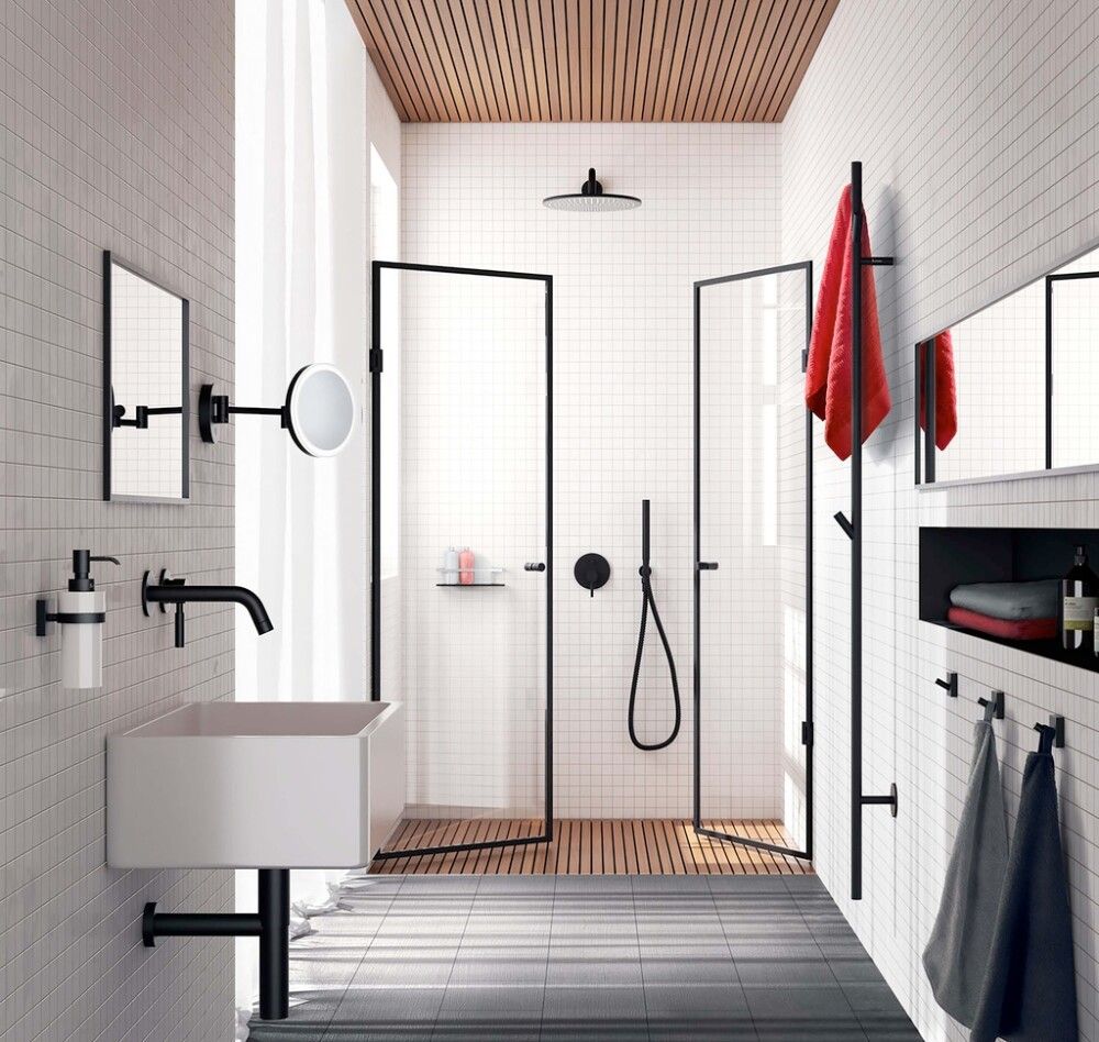 Pyyhekuivain Smedbo Dry FB710 musta RST 107 x 80 x 1720 mm