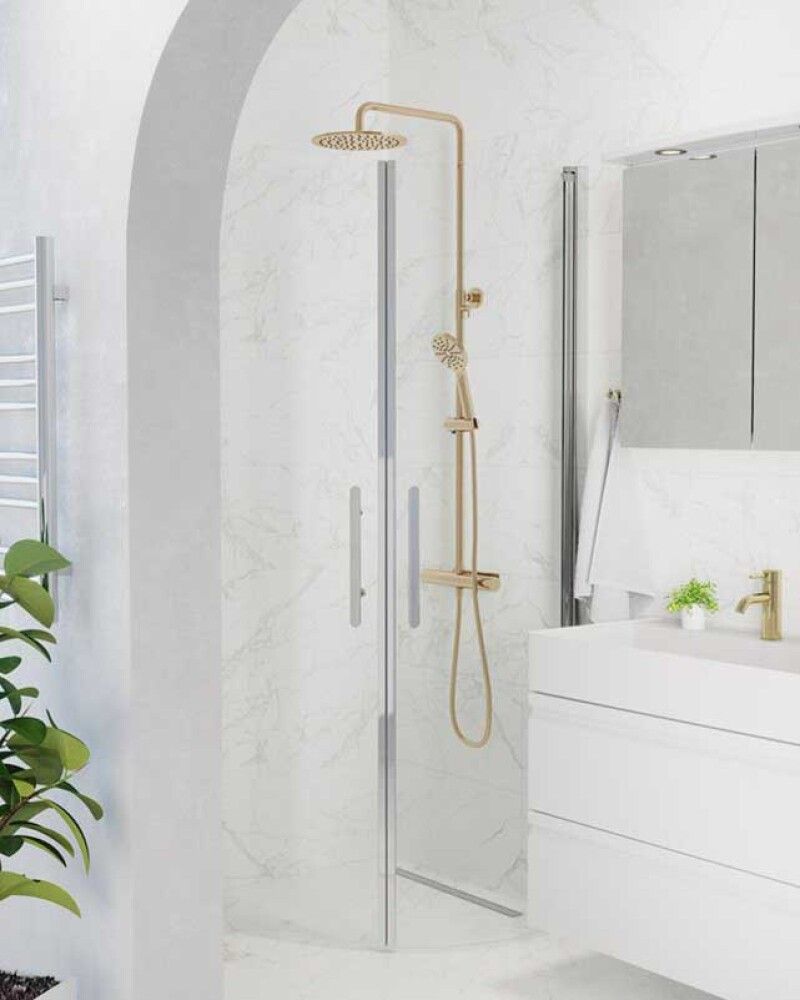 Suihkukokonaisuus Camargue Samsø Dueodde Pyöreä Messinki