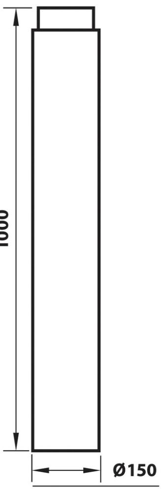 Liitosputki Aduro musta 1 m