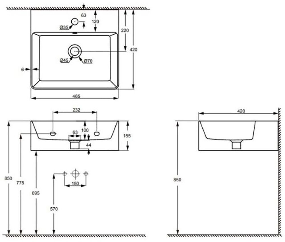 Pesuallas Camargue Miami Twice Musta/Valkoinen 46,5 x 42 cm