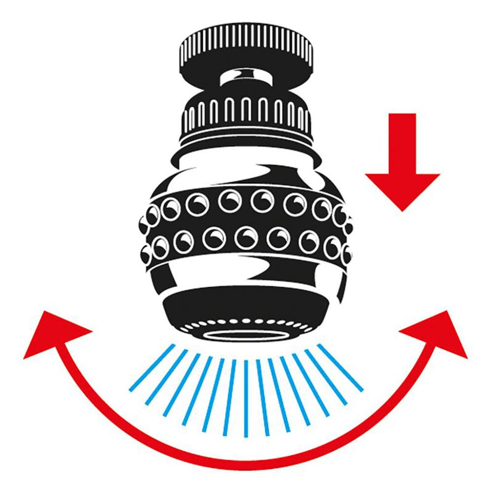 Aeraattori, Vettä säästävä, Musta/Kromi