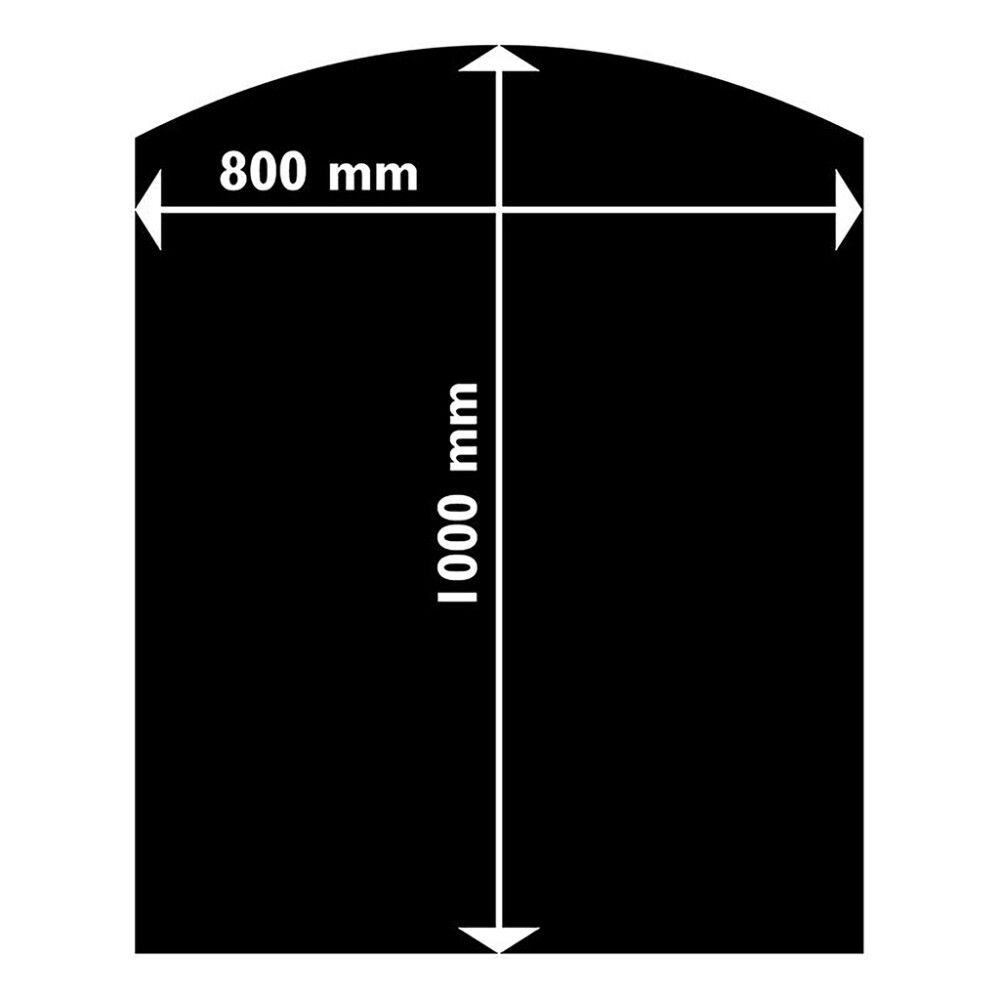 Takaneduspelti Aduro Kaareva Musta 1000 x 800 mm