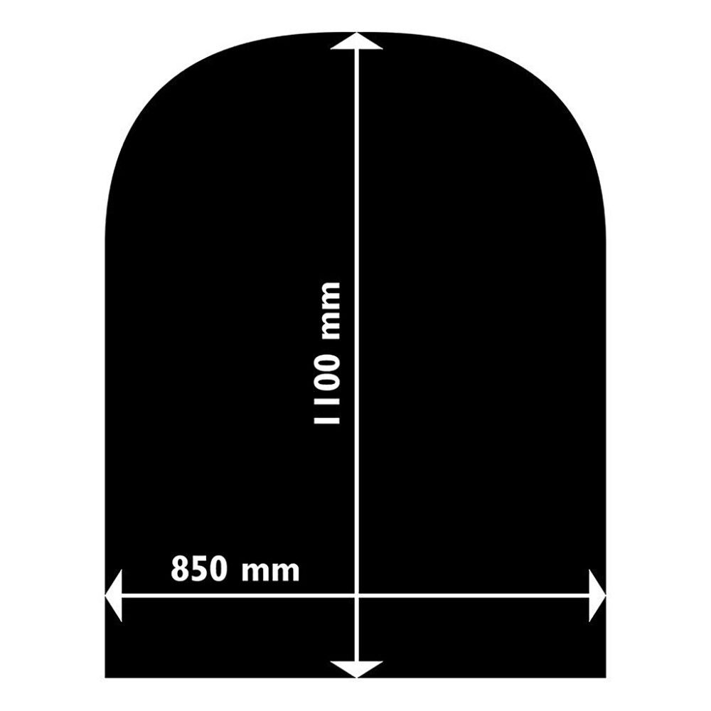 Takaneduspelti Aduro Puoliympyrä Musta 1100 x 850 mm