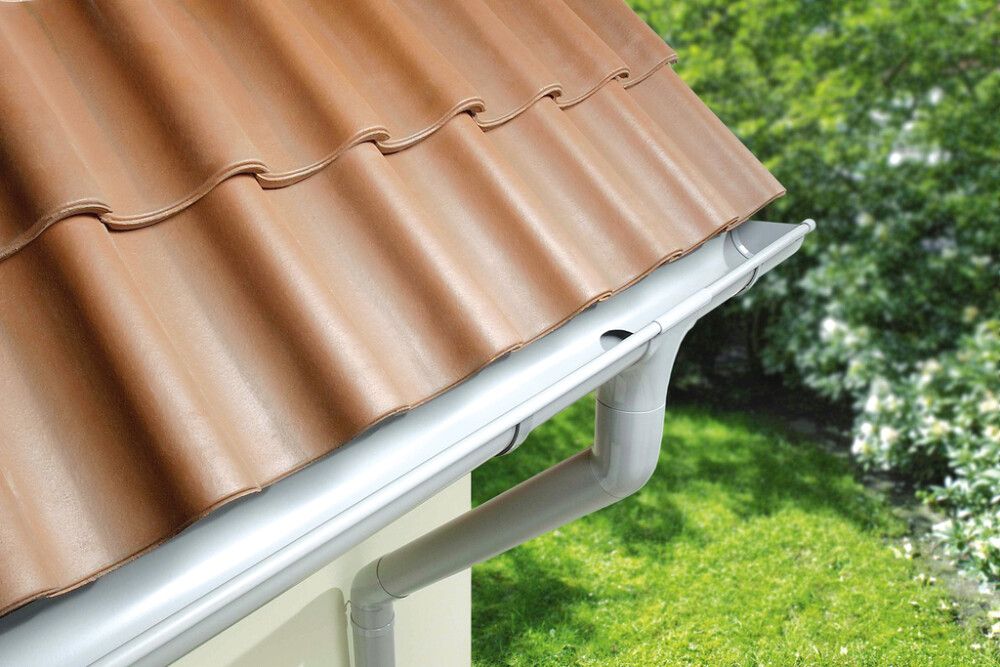 Räystäskourun päätykappale Marley 100 mm valkoinen