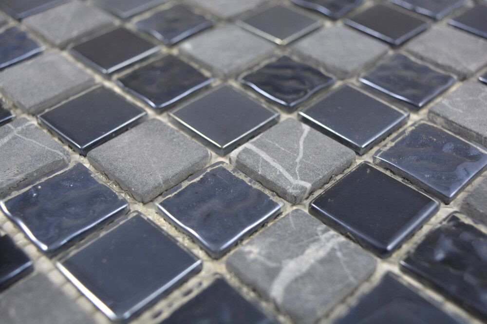 Mosaiikki Crystal Mix-harmaa-musta Arkki