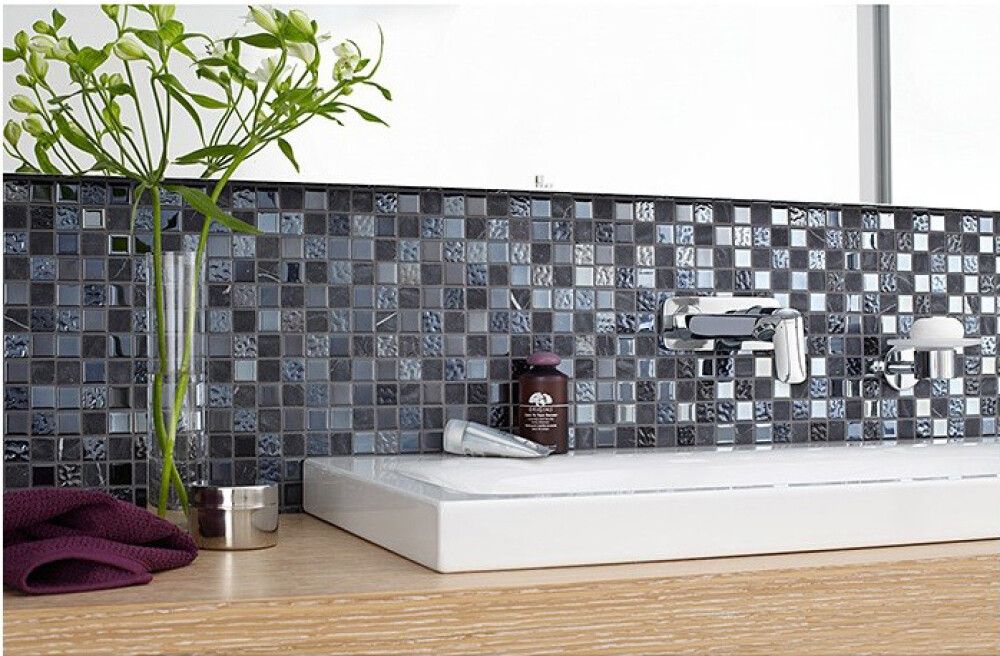 Mosaiikki Crystal Mix-harmaa-musta Arkki