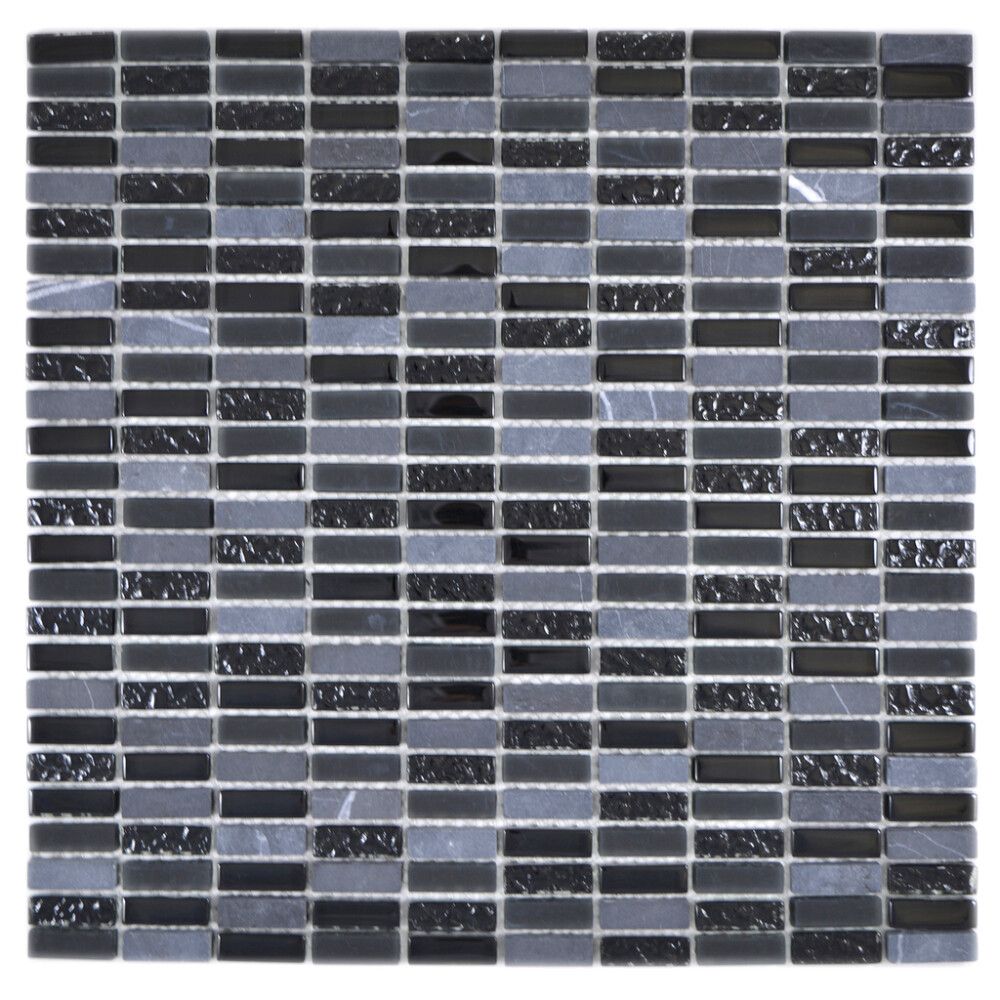 Mosaiikki Crystal Mix Harmaa/Musta 31,3 x 31,8 cm