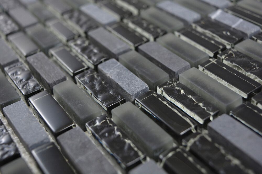 Mosaiikki Crystal Mix Harmaa/Musta 31,3 x 31,8 cm