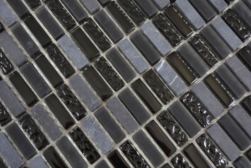 Mosaiikki Crystal Mix Harmaa/Musta 31,3 x 31,8 cm