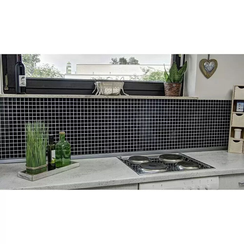 Mosaiikki Square Kiiltävä Musta