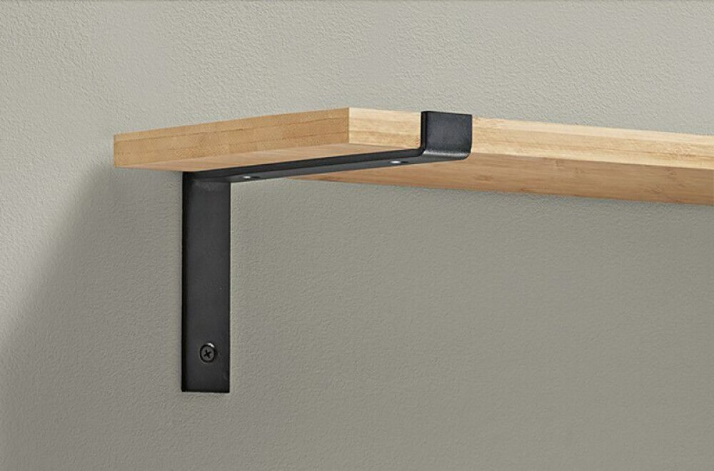 Hyllynkannatin Dolle Lip Musta Teräs 208 x 130 x 30 mm